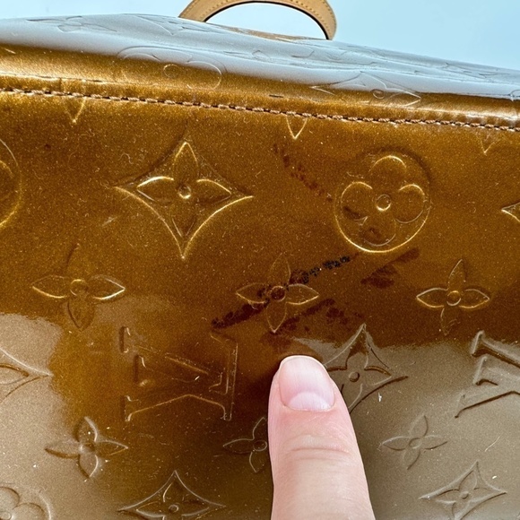 Aunt Louis Vuitton Monogram Vernis Reade MM M91143 Women's Handbag Bronze - Picture 10 of 15